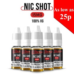 15mg Nicotine Shots 100%...